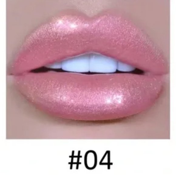 Handaiyan Mermaid Pink Sparkly Lip Gloss Long-lasting Moisturizing Lipgloss # 4 - Picture 2 of 2